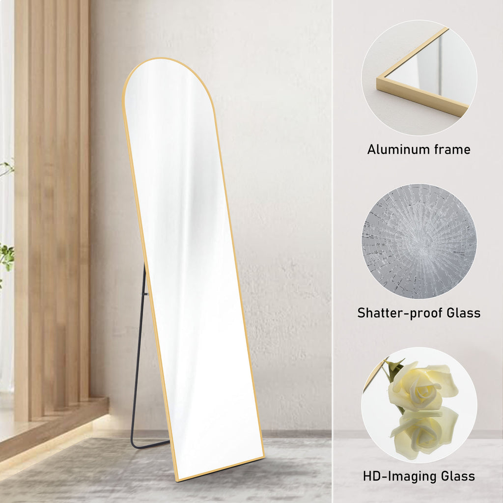 Aluminum Frame Standing Mirror
