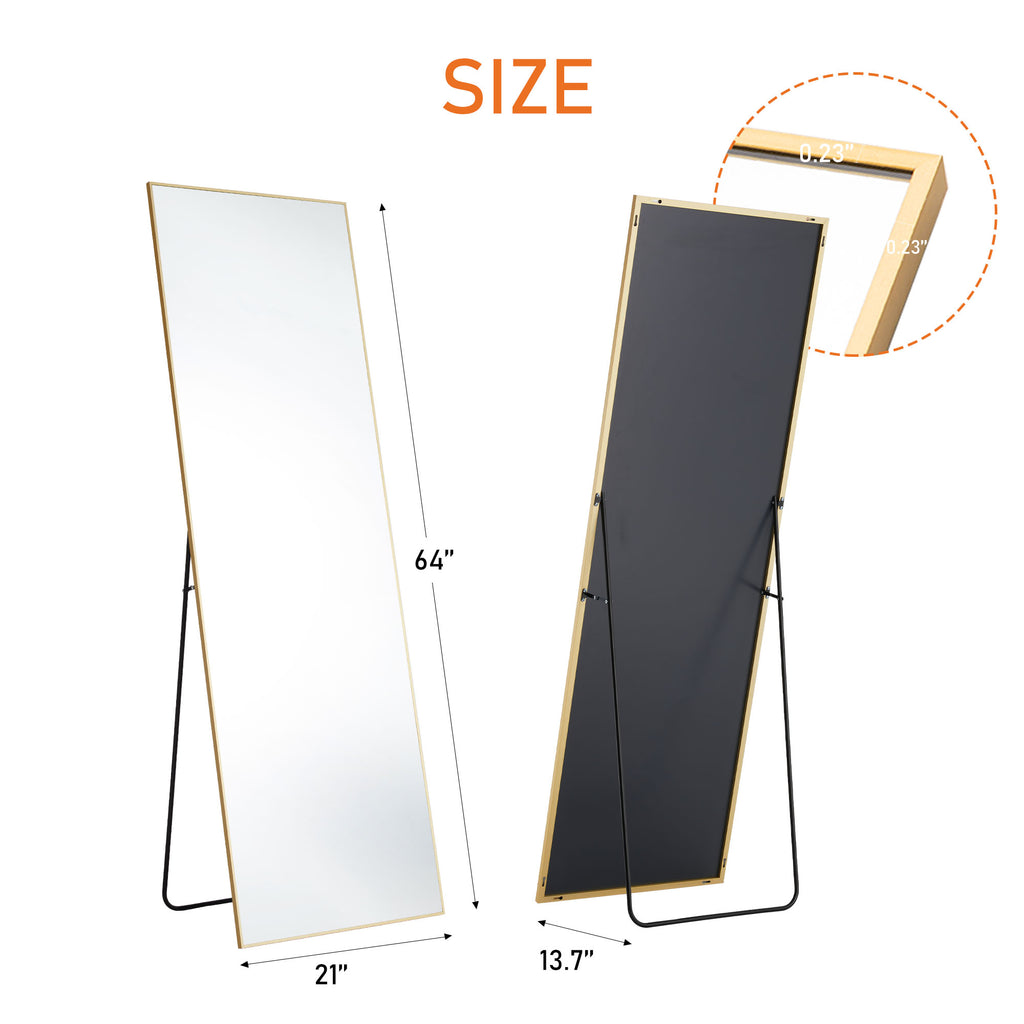 Aluminum Frame Standing Mirror