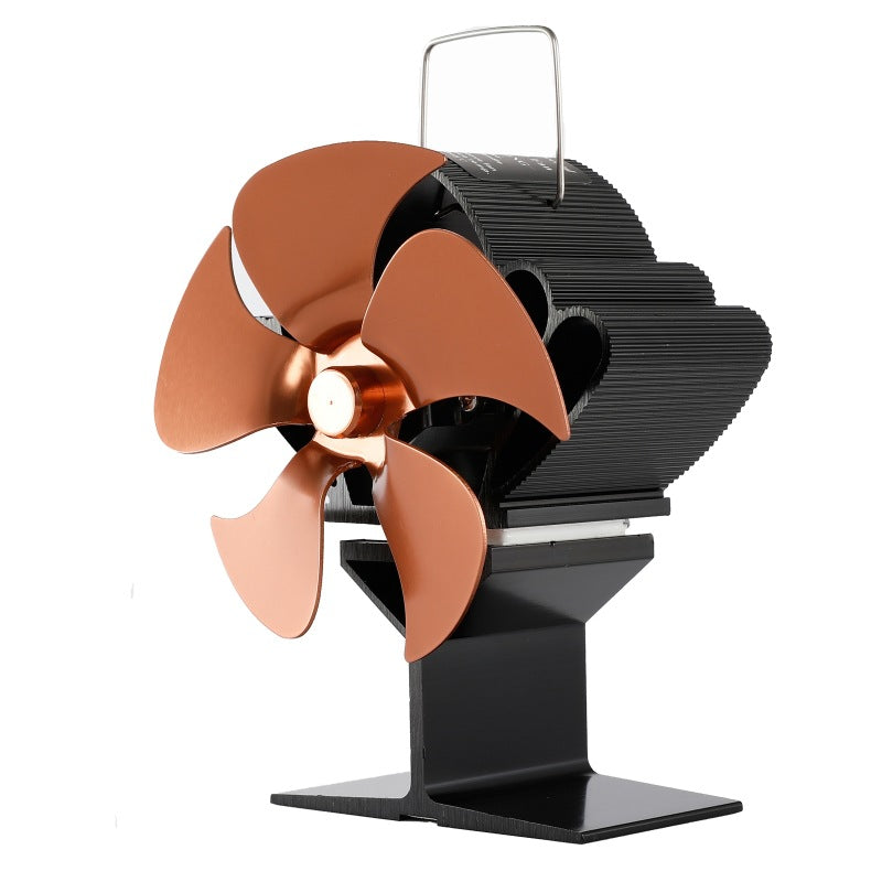5-Blade Heat-Powered Stove Fan