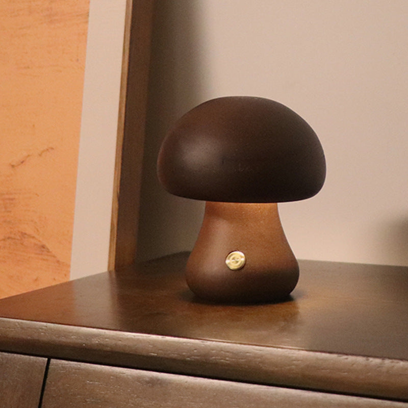 Wooden Mushroom LED Night Light.