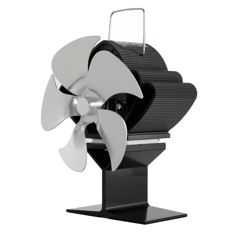 5-Blade Heat-Powered Stove Fan