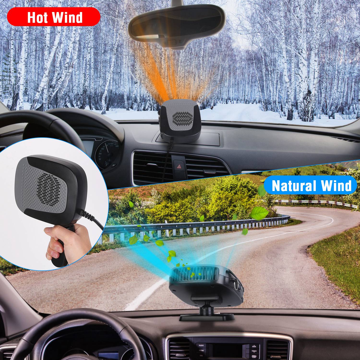 12V Car Heater & Cooling Fan