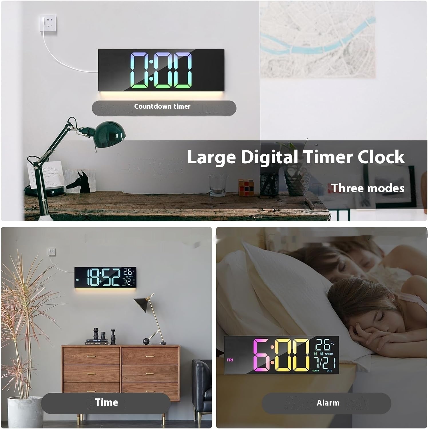 Modern Large LED Wall Clock
