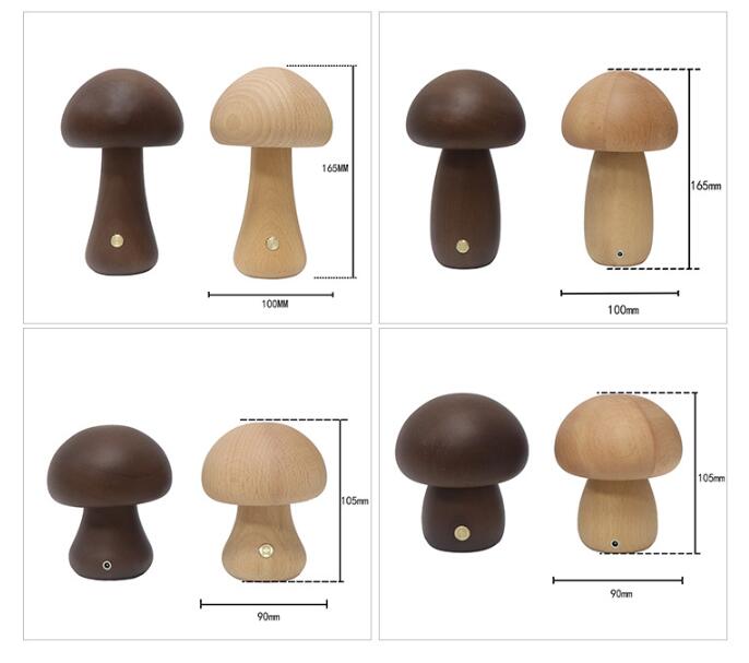 Wooden Mushroom LED Night Light.